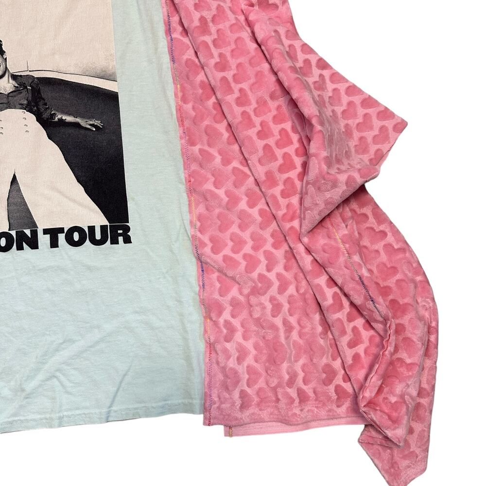 Harry Styles One Size Poncho Handmade Upcycled Medium to 3XL Rare Unique OOAK - Picture 3 of 5